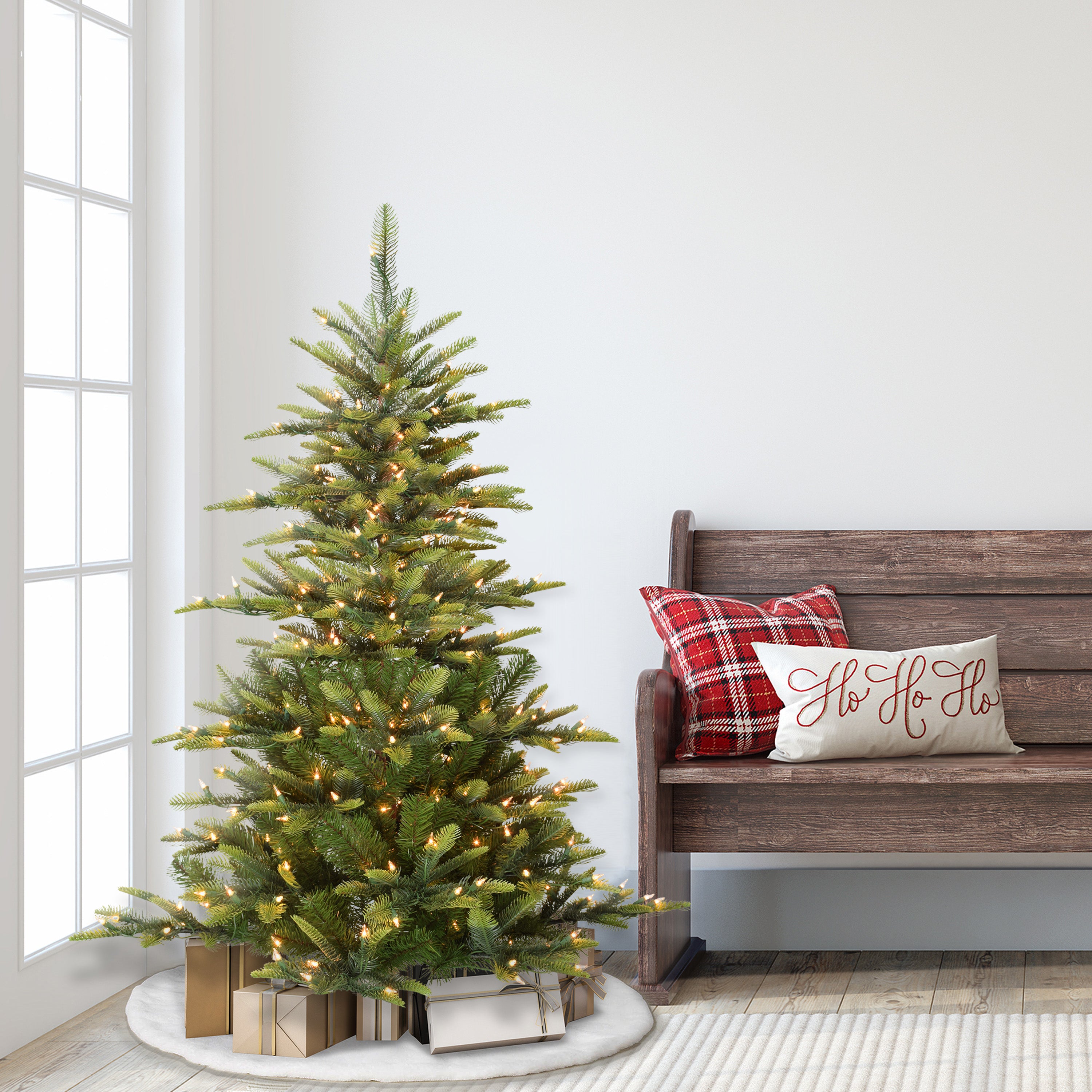 4.5ft Pre-Lit Aspen Fir Christmas Tree